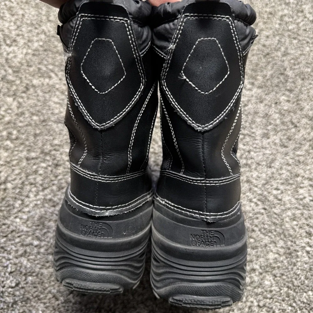 The North Face Boots Mens 7 Alpenglow IV Snow Black Gray Leather Casual NF0A2T5P